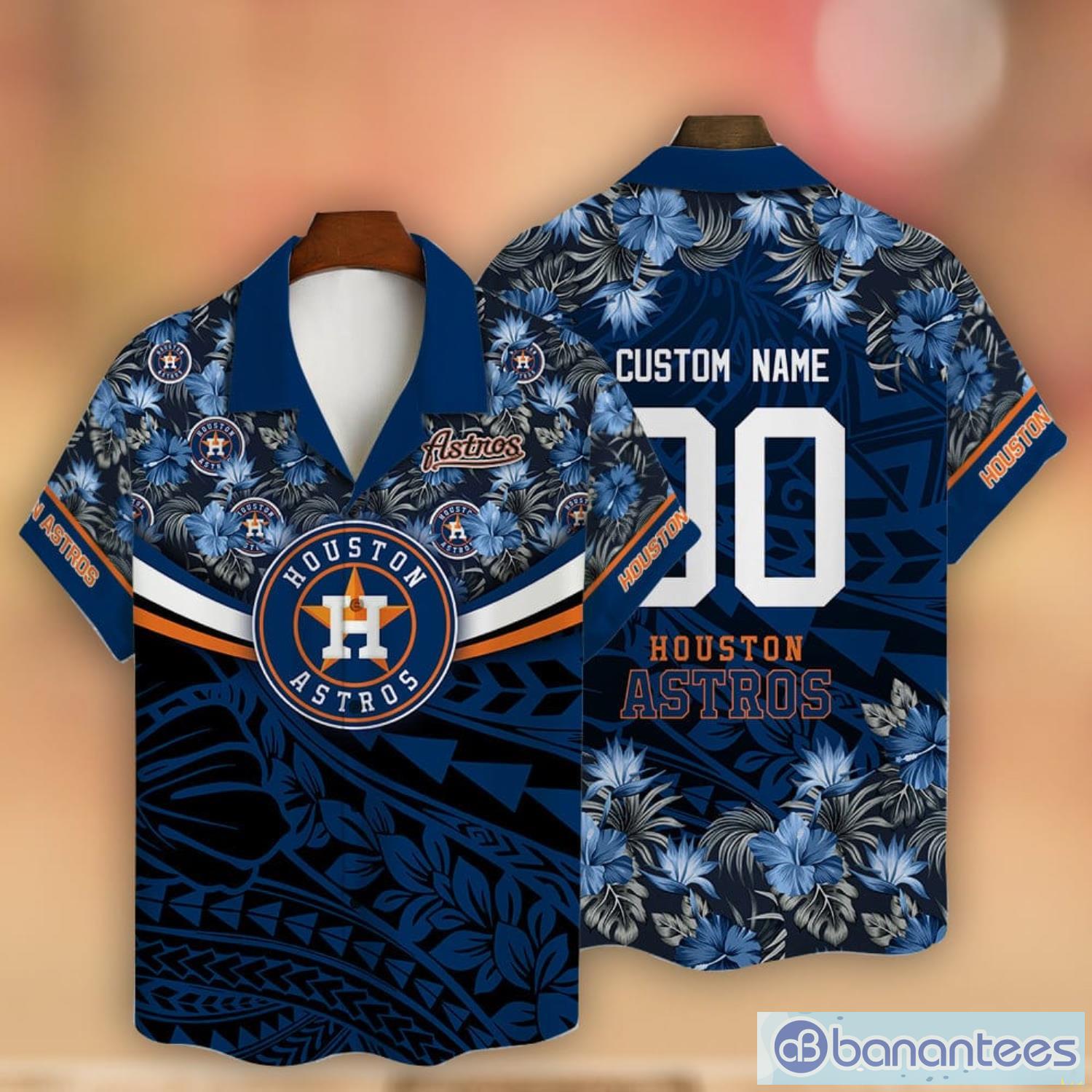 Houston Astros MLB Flower Pattern Summer Custom Nam And Number