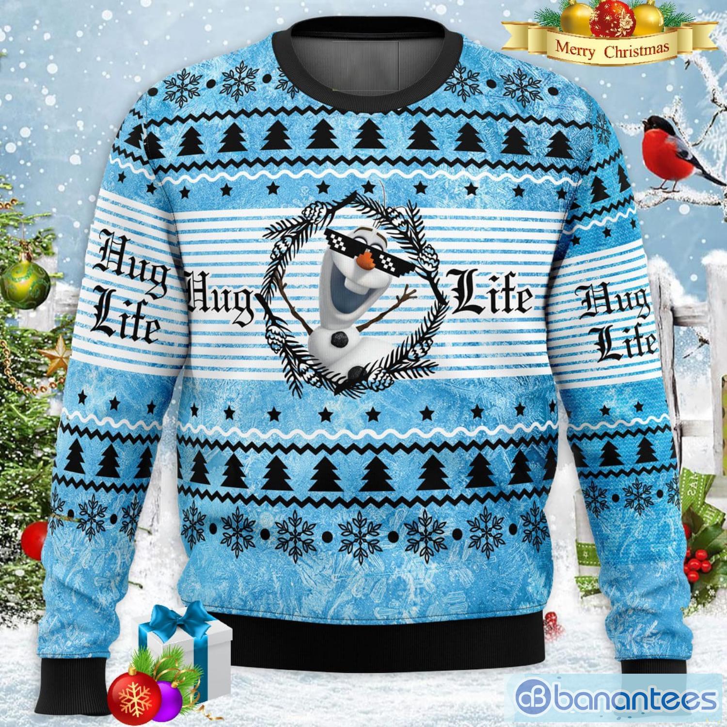 Hug Life Olaf Frozen Ugly Christmas Sweater Product Photo 1
