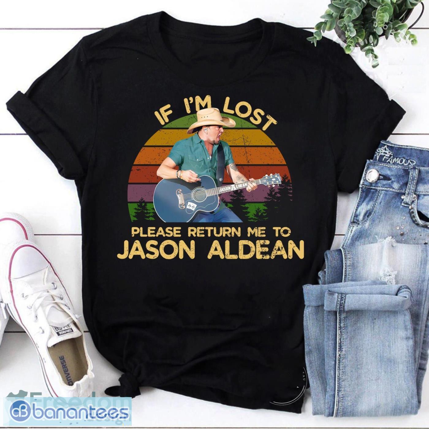 If I’m Lost Please Return Me To Jason Aldean Vintage T-Shirt Return Me To Jason Aldean Shirt Product Photo 1