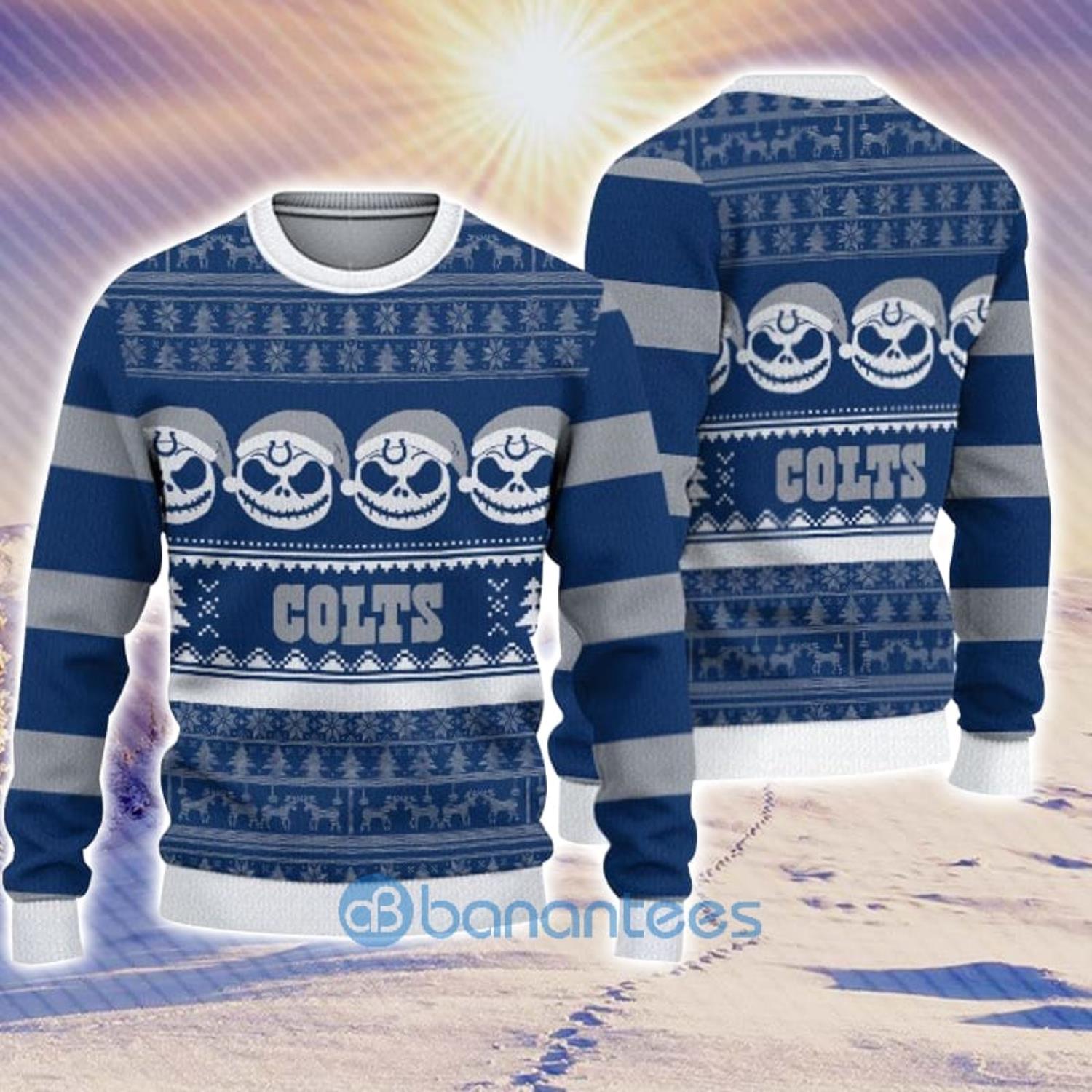 Indianapolis Colts Christmas Pattern Ugly Christmas Sweater Joy