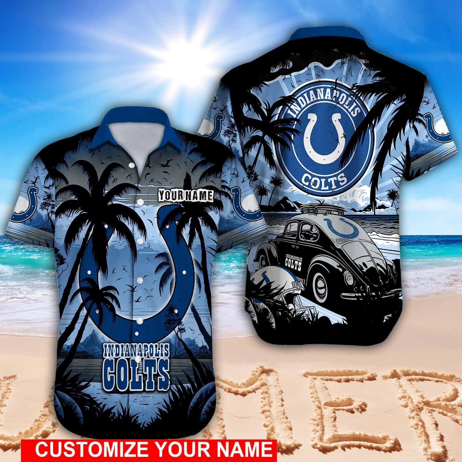 Indianapolis Colts NFL Shirt Fans Gift Custom Name Hawaiian Shirt