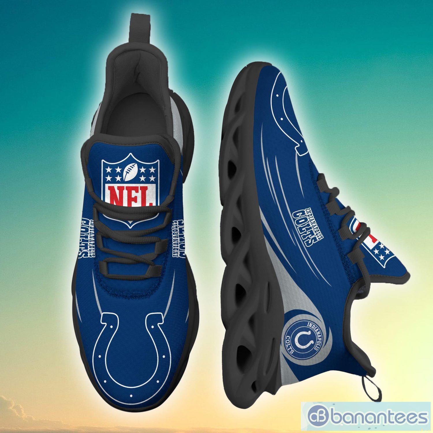 Indianapolis Colts NFL New Signature Max Soul Sneaker For Men And Women Sports Shoes Fans Gift - Indianapolis Colts NFL Clunky Shoes For Fans photo 1
