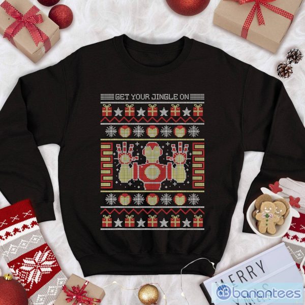 Iron Man Christmas Shirt Iron Man Christmas Sweatshirt Iron Man Get Your Jingle On Iron Man Sweatshirt Product Photo 1