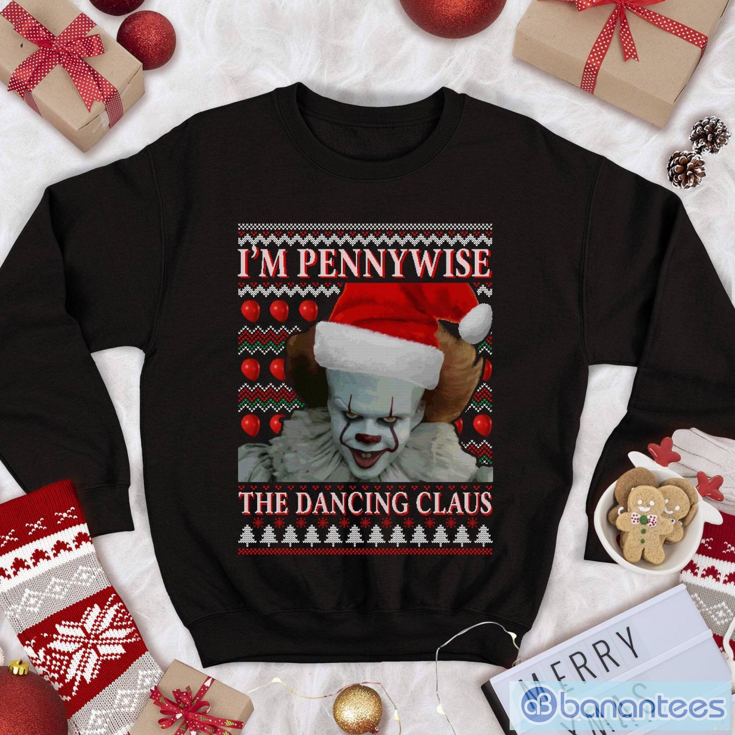 it-movies-ugly-christmas-sweatshirt-pennywise-christmas-sweatshirt-im-pennywise-the-dancing-claus-christmas-sweatshirt.jpg It Movies Ugly Christmas Sweatshirt Pennywise Christmas Sweatshirt I'm Pennywise The Dancing Claus Christmas Sweatshirt Product Photo 1