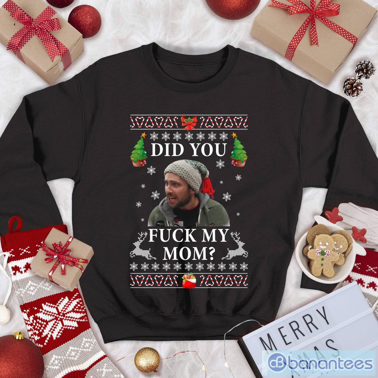 its always sunny in philadelphia charlie kelly christmas sweatshirt did you fuck my mom christmas sweatshirt image It's Always Sunny in Philadelphia Charlie Kelly Christmas Sweatshirt Did You Fuck My Mom Christmas Sweatshirt Product Photo