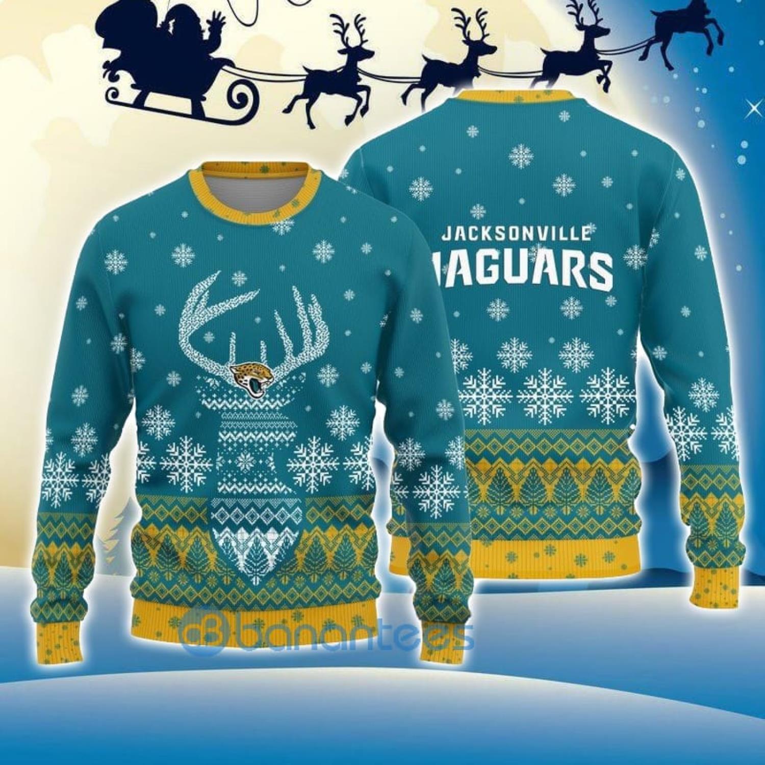 Jacksonville Jaguars Christmas Grinch Ugly Christmas Sweater Christmas Gift  For Family - Banantees