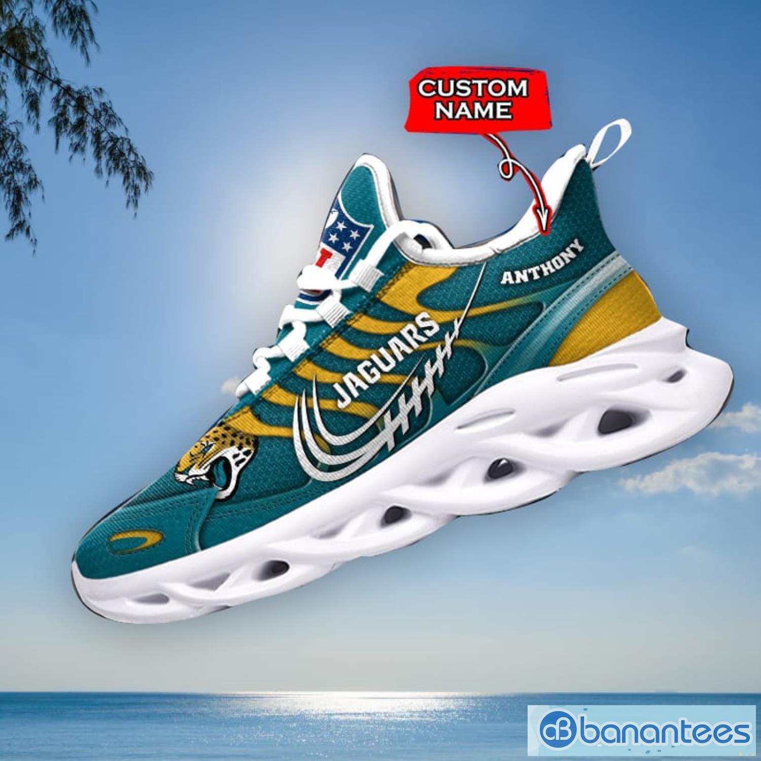 Jacksonville Jaguars NFL Max Soul Shoes Custom Name Running Shoes For Men  And Women - Banantees