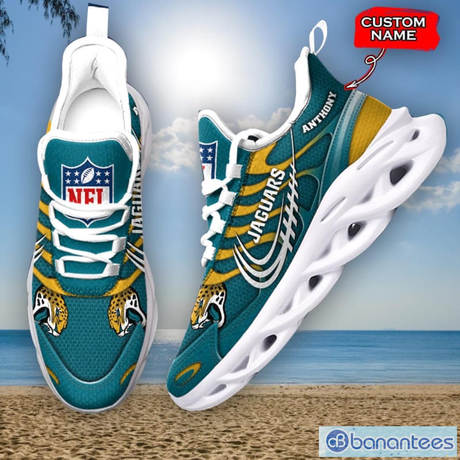 Personalize NFL Jacksonville Jaguars Teal Black Max Soul Sneakers Sport  Shoes - T-shirts Low Price