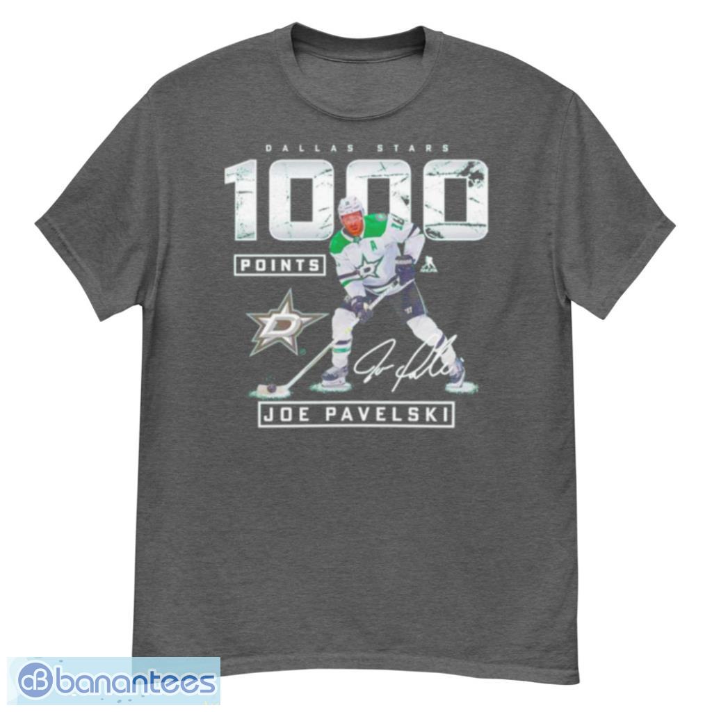 Official 1000 career points Joe pavelskI Dallas stars signature T