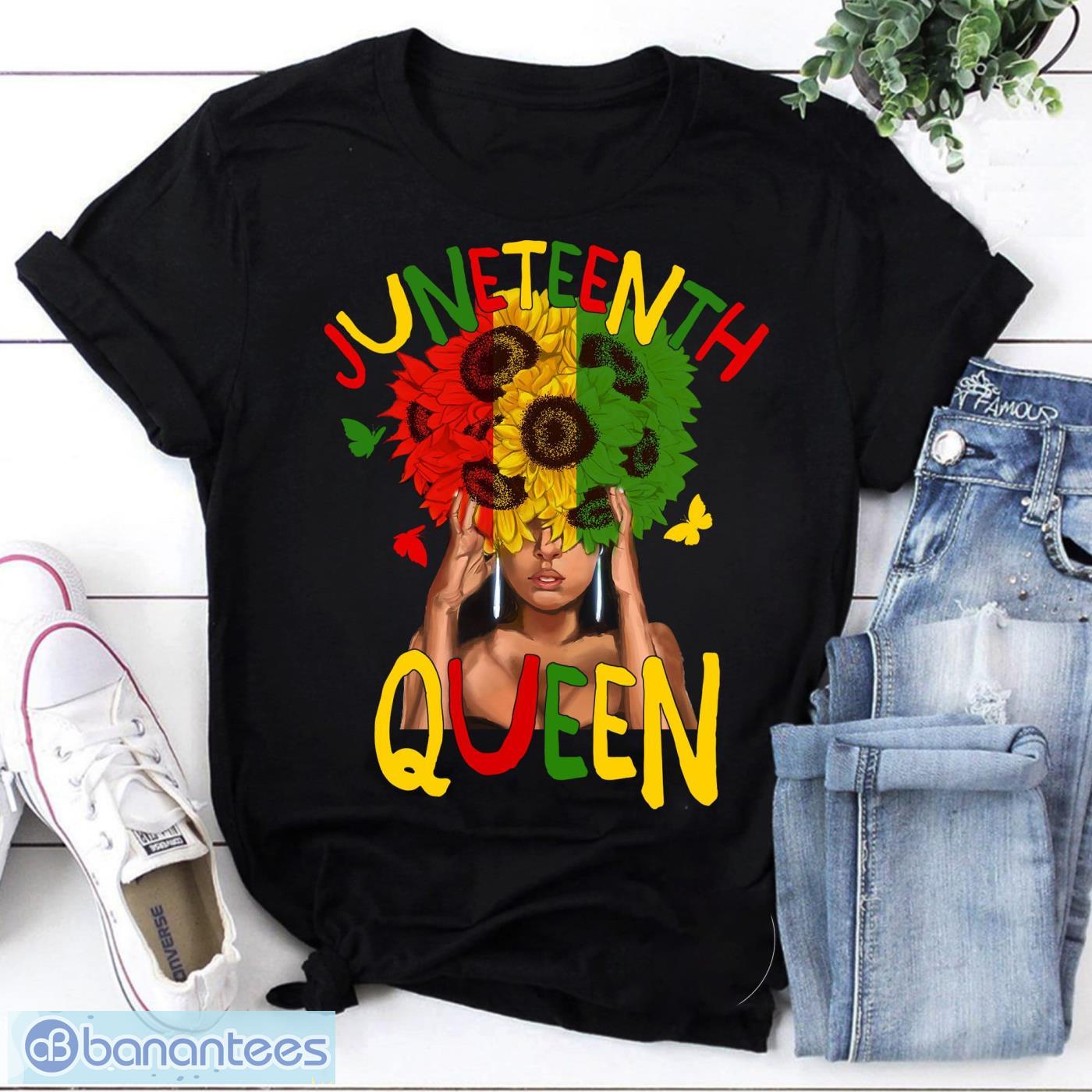 Juneteenth Queen Black Woman Vintage T-Shirt Juneteenth Shirt Product Photo 1