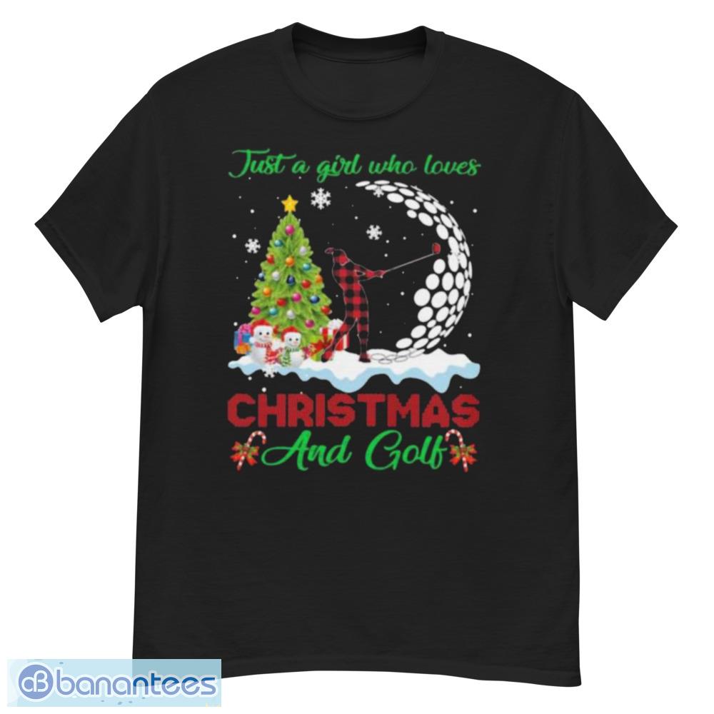 Just A Girl Who Love Christmas And Golf Ugly Christmas Shirt - G500 Men’s Classic T-Shirt