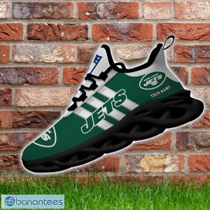 Custom Name New York Jets Running Sneakers Striped Style Max Soul Shoes Product Photo 3
