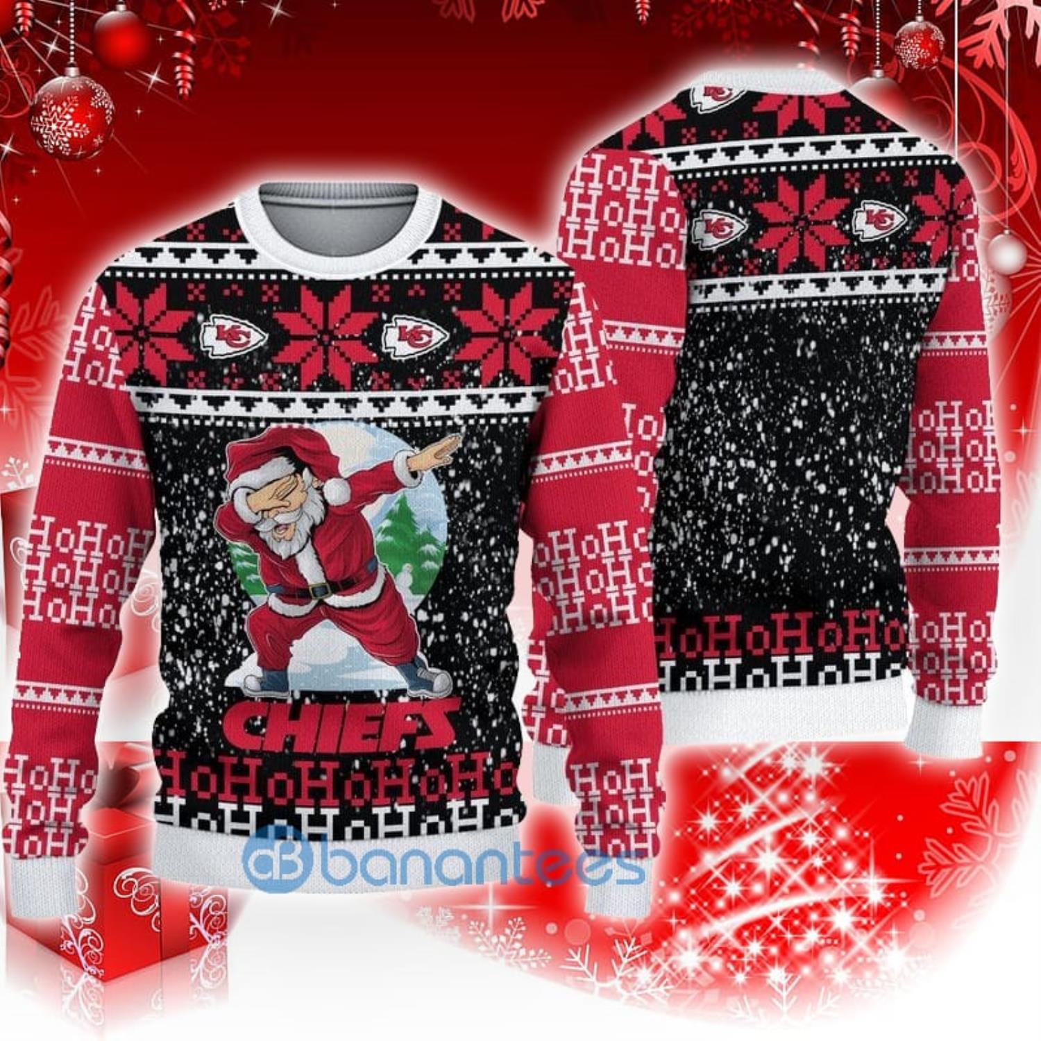 Christmas Gift Las Vegas Raiders Dabbing Santa 3D Ugly Christmas Sweater  For Men And Women