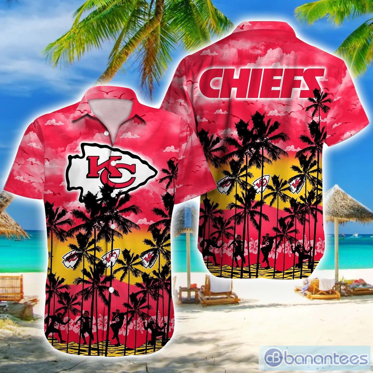 Chiefs Hawaiian Shirt Green Tropical Leaves Kansas City Gift