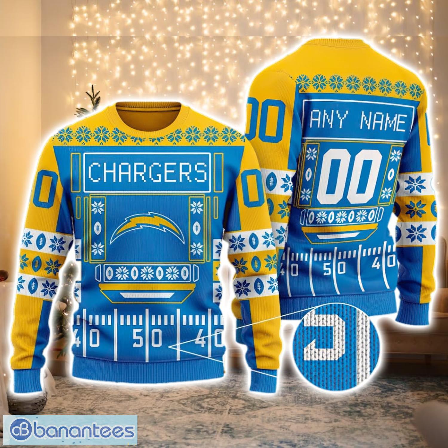 Los Angeles Chargers Custom Ugly Christmas Sweater - EmonShop