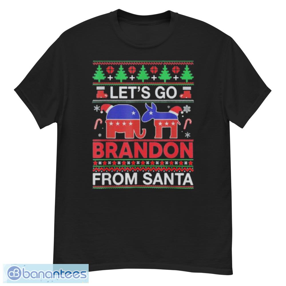 Let's Go Brandon From Santa 2024 Meme Biden Ugly Christmas Shirt T-Shirt - G500 Men’s Classic T-Shirt