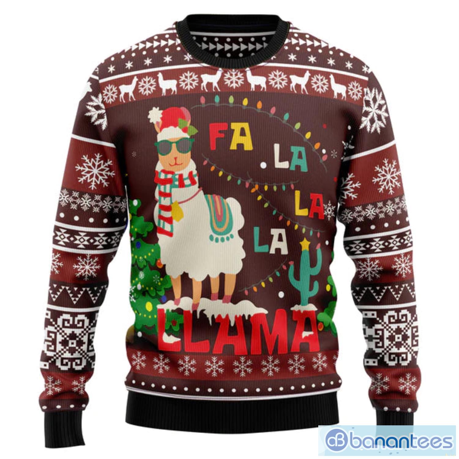 Llama Falalala Christmas Ugly Christmas Sweater Family Noel Gift Product Photo 2