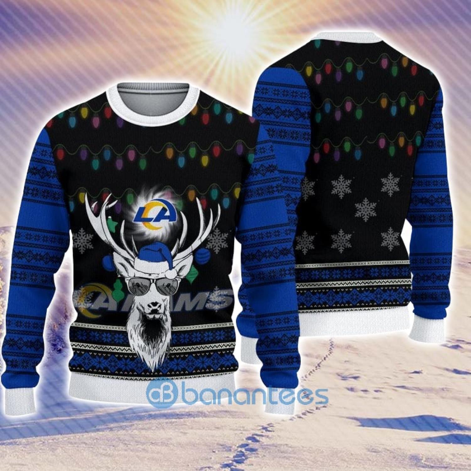 Los Angeles Rams Christmas Reindeer Winter Pattern Ugly Christmas