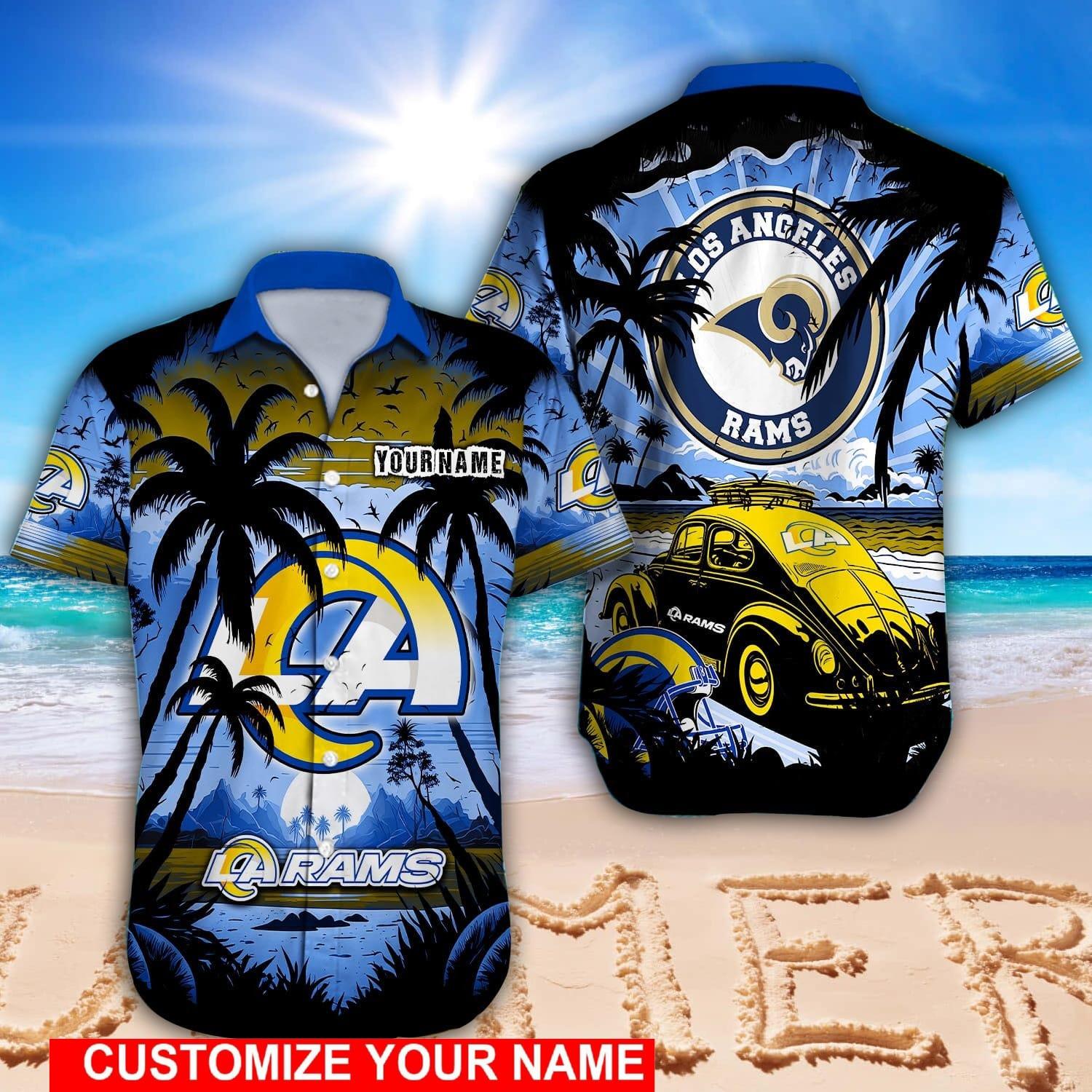 Los Angeles Rams NFL Custom Name Hawaii Shirt For Fans Summer Gift