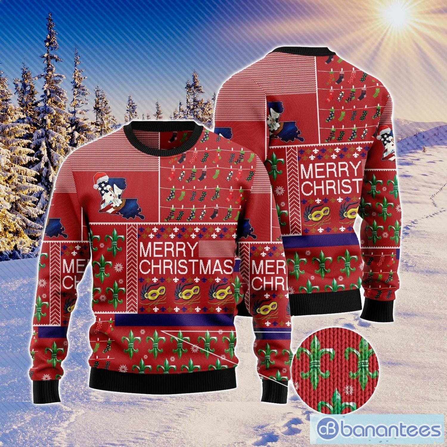 Houston Texans Basic Pattern Ugly Christmas Sweater - Banantees