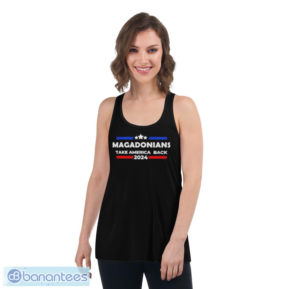 Magadonians Take America Back 2024 Shirt - Womens Flowy Racerback Tank Magadonians Take America Back 2024 Shirt - Womens Flowy Racerback Tank