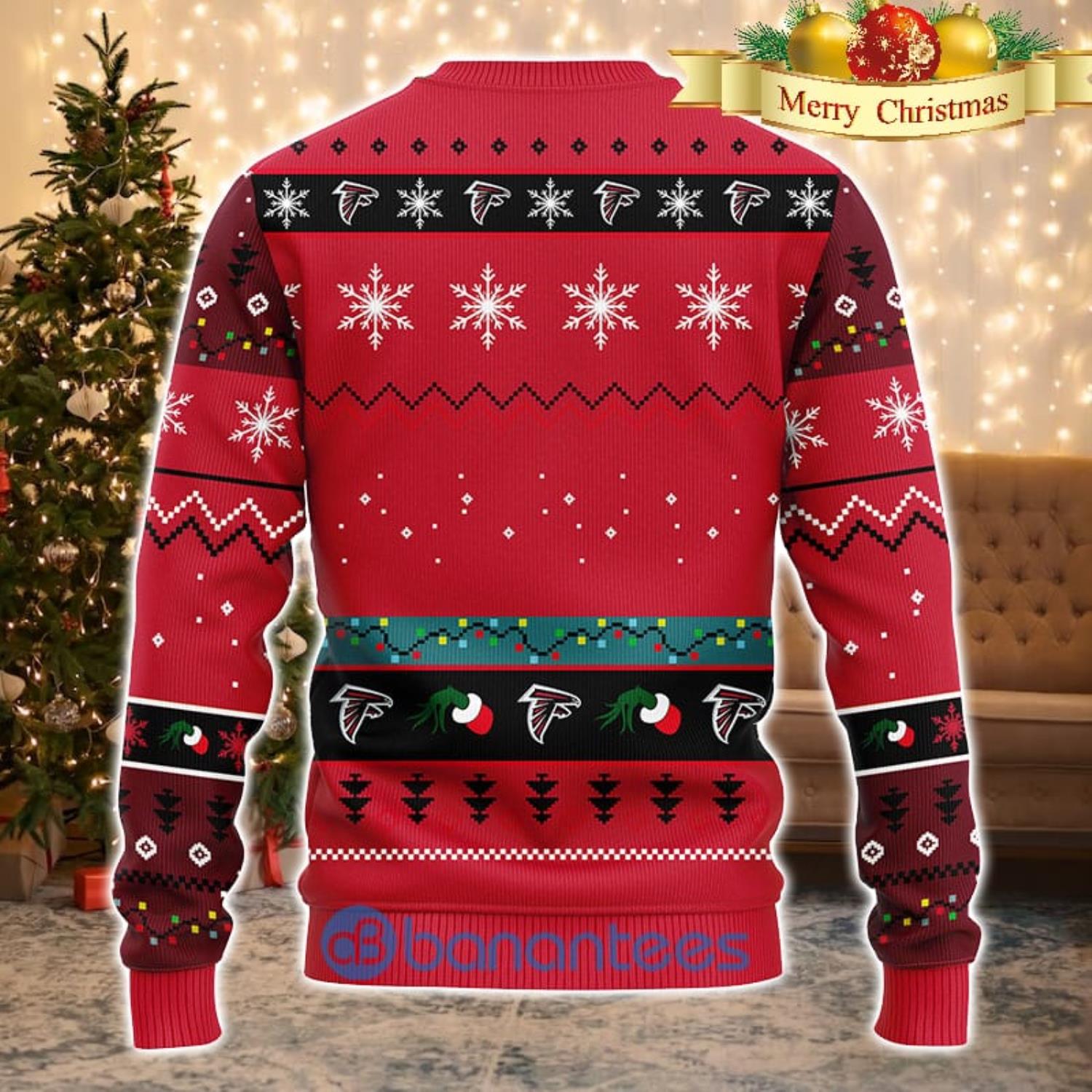 Men And Women Christmas Gift NFL Atlanta Falcons Logo With Funny Grinch 3D Ugly  Christmas Sweater For Fans - Banantees