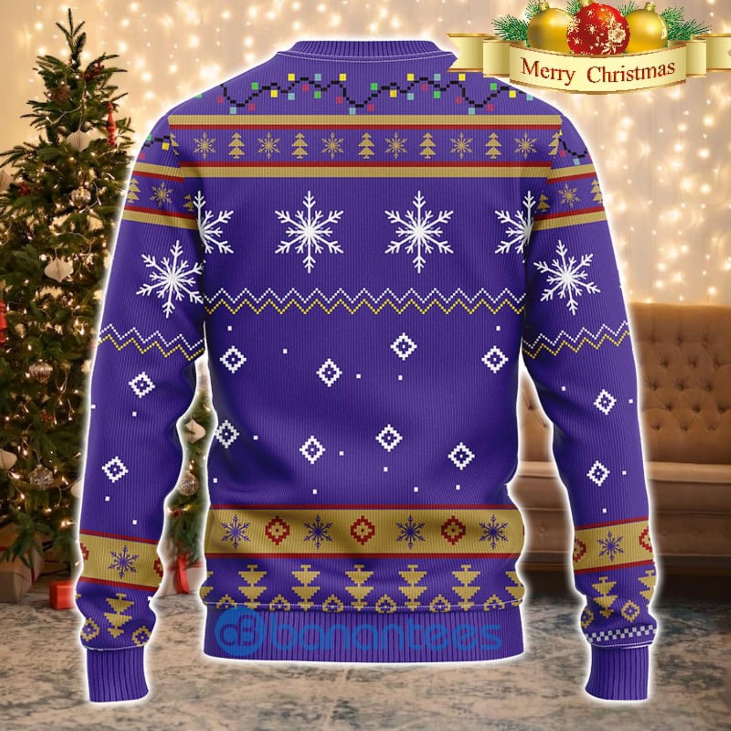 Men And Women Christmas Gift NFL Baltimore Ravens Logo With Funny Grinch 3D Ugly Christmas Sweater For Fans Product Photo 2