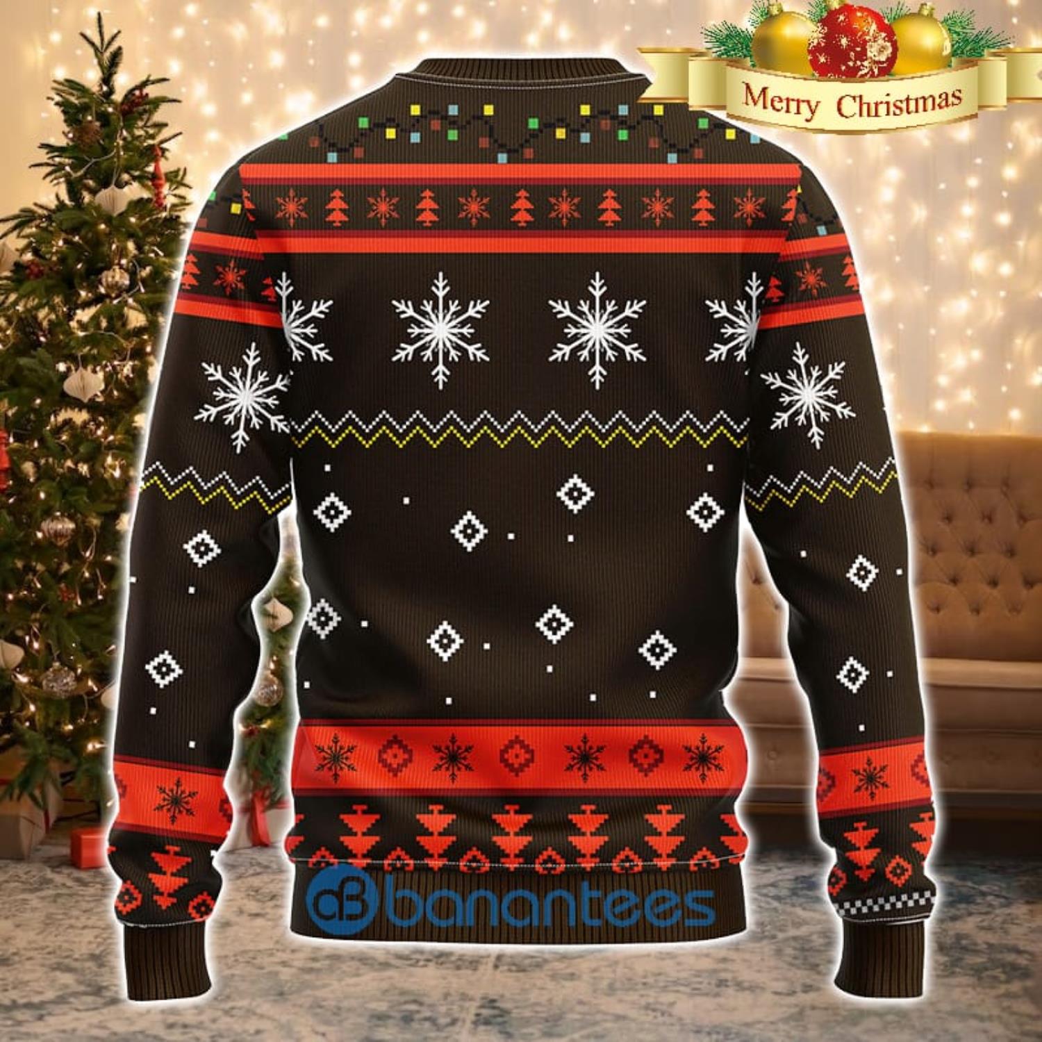 Men And Women Christmas Gift NFL Cleveland Browns Logo With Funny Grinch 3D Ugly Christmas Sweater For Fans Product Photo 2