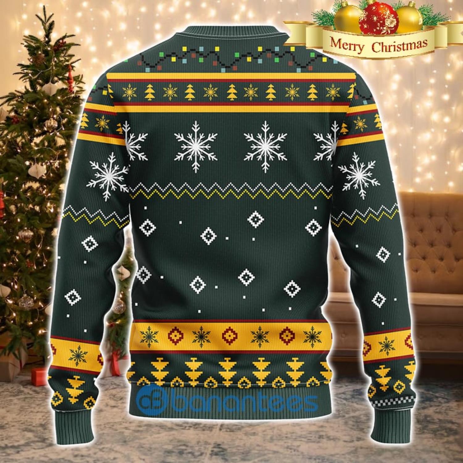 Men And Women Christmas Gift NFL Green Bay Packers Logo With Funny Grinch 3D Ugly Christmas Sweater For Fans Product Photo 2