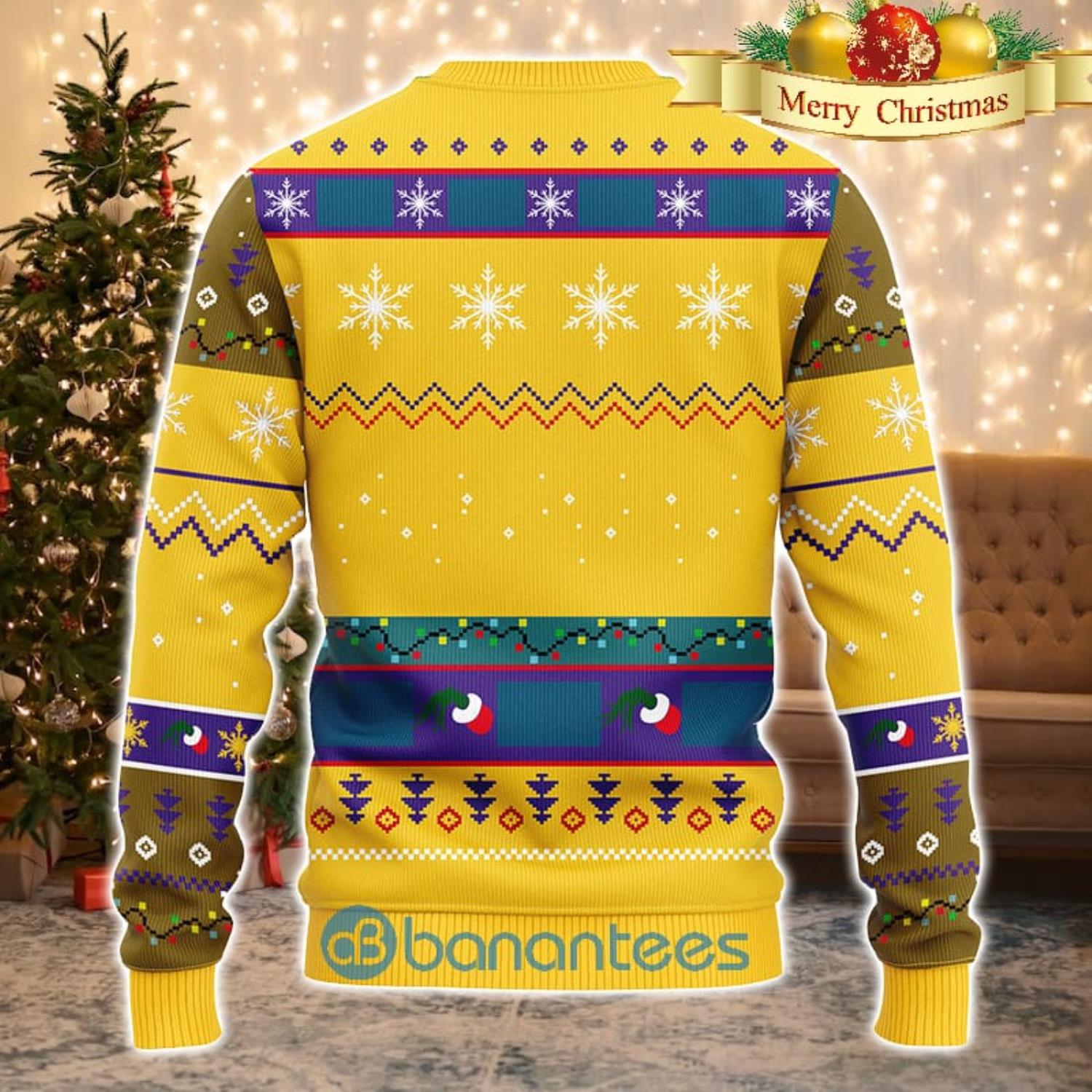 Men And Women Christmas Gift NFL Miami Dolphins Cute 12 Grinch Face Xmas Day 3D Ugly Christmas Sweater Product Photo 1
