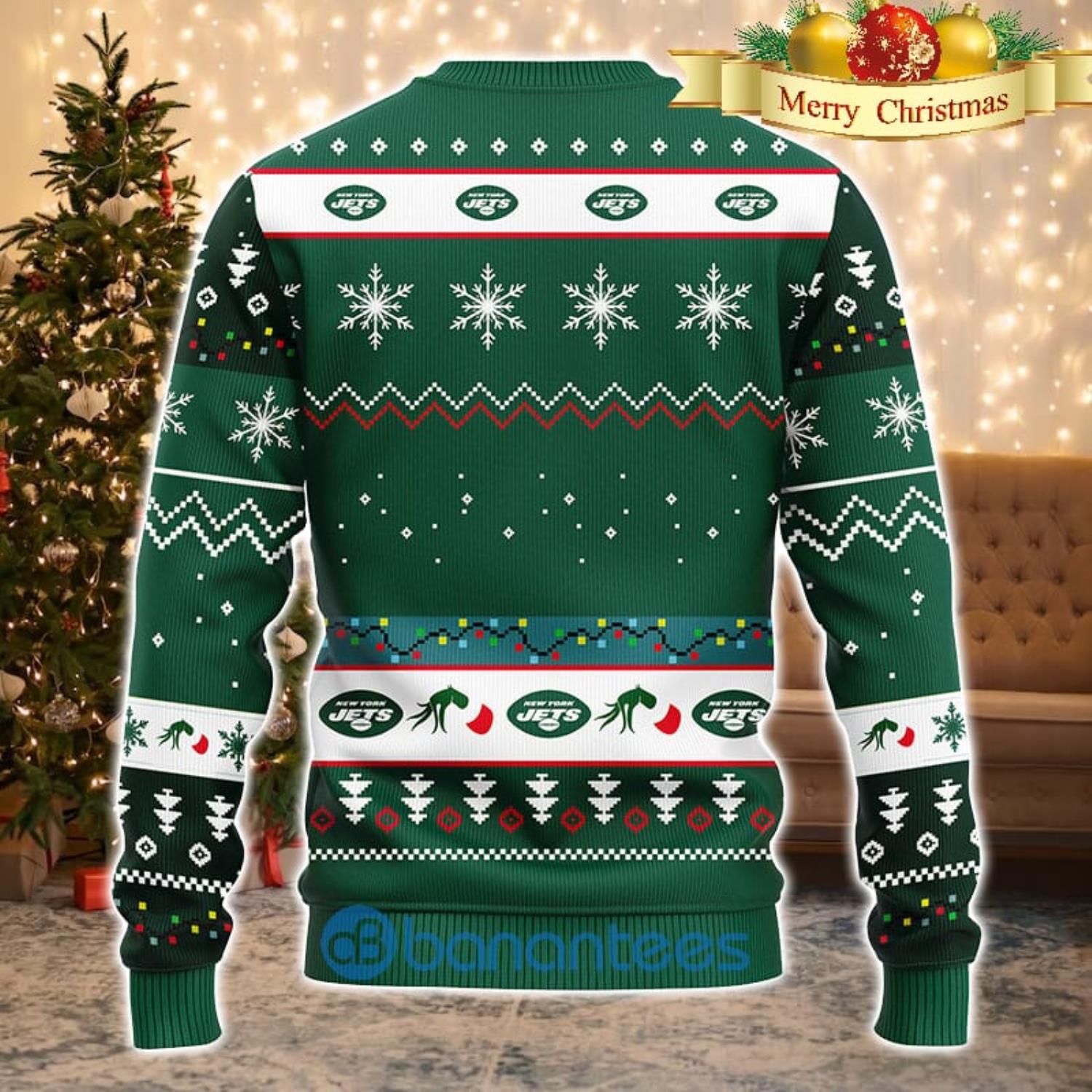 NFL New York Jets New Season Textile Knitted Christmas 3D Sweater -  Banantees