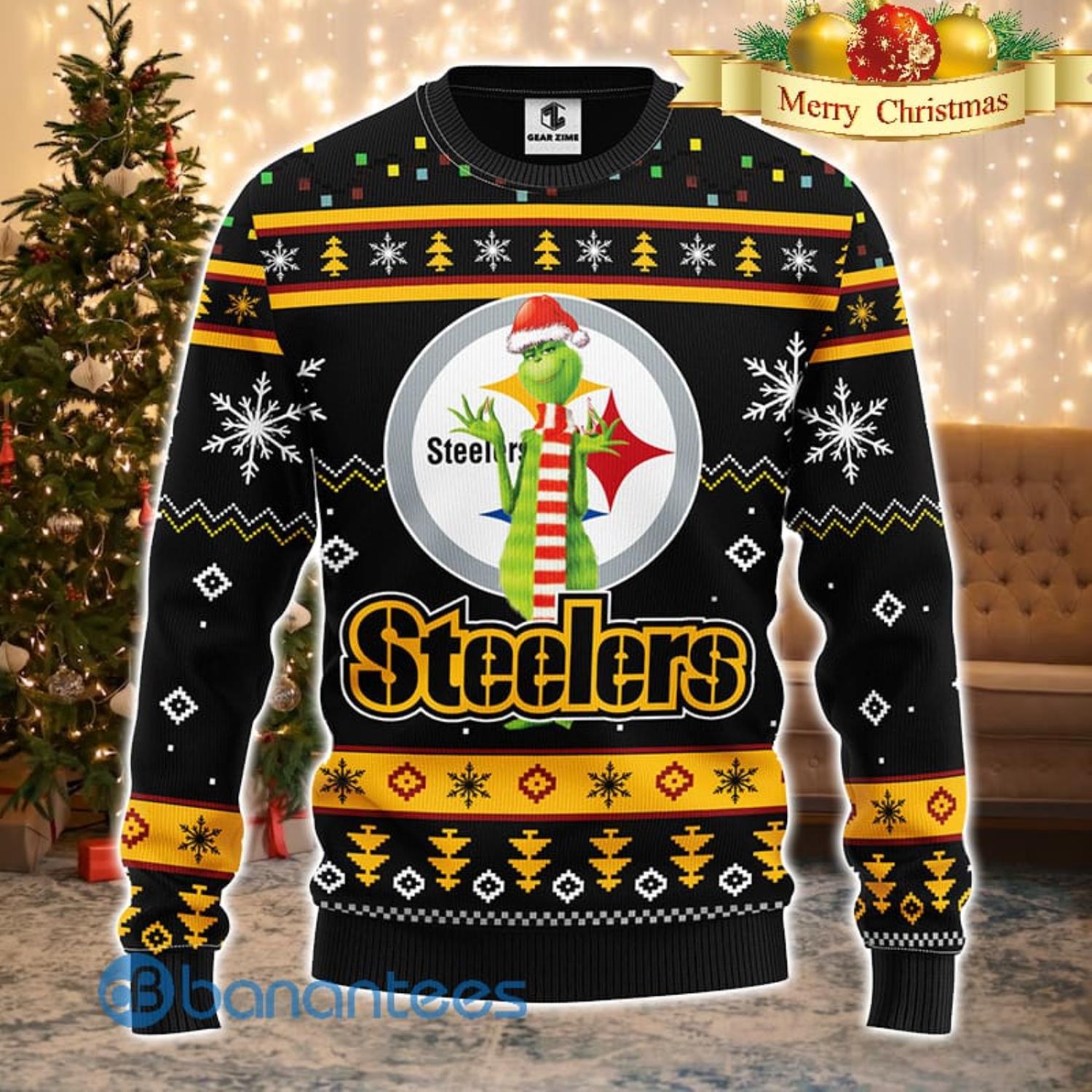 NFL Pittsburgh Steelers New Season Celebrate Ugly Christmas 3D Sweater -  Banantees