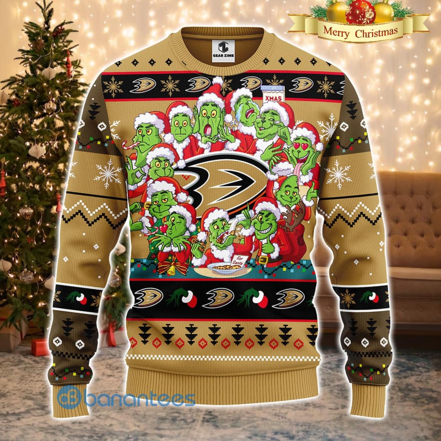 Boston Bruins Christmas Grinch Ugly Christmas Sweater Christmas Gift For  Family - Banantees