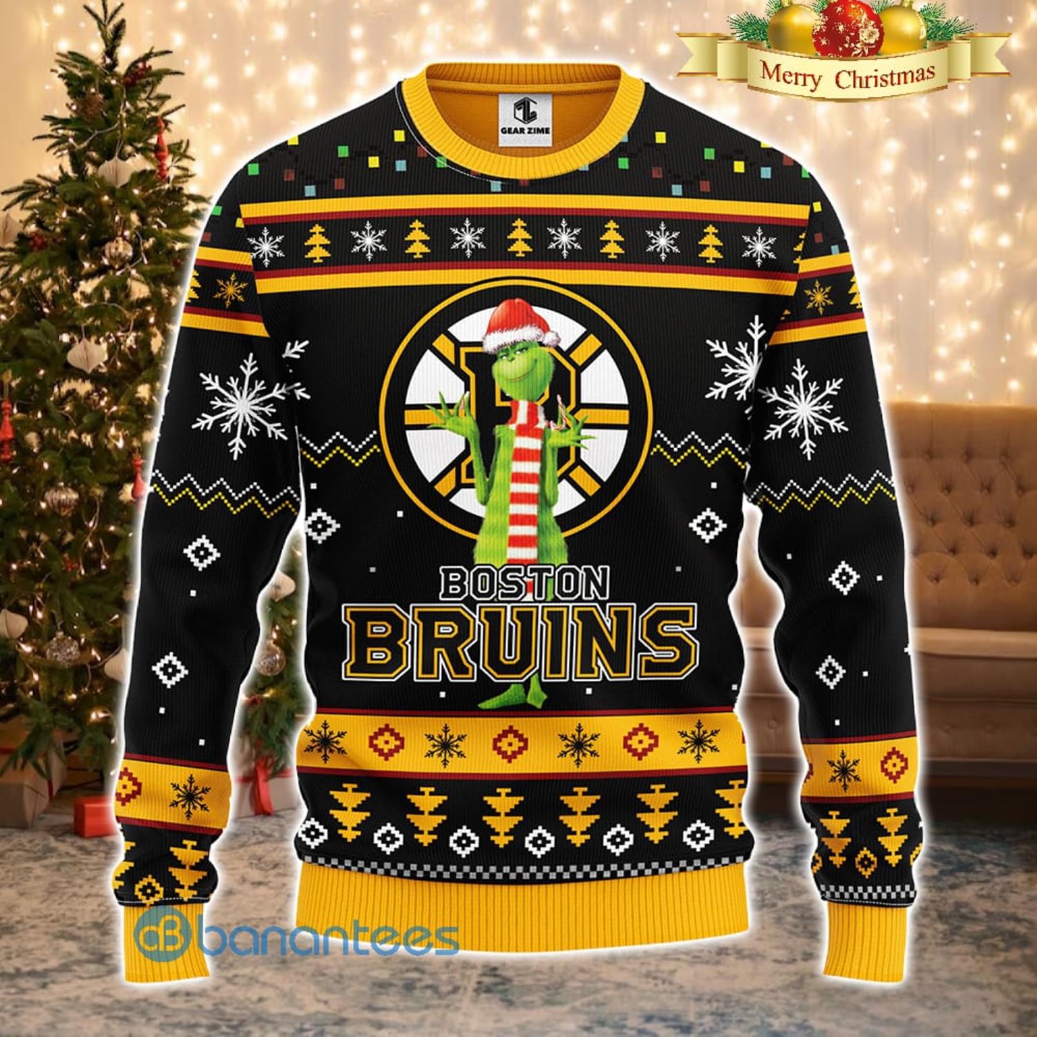 Boston Bruins Personalized Ugly Christmas Sweater - Reallgraphics