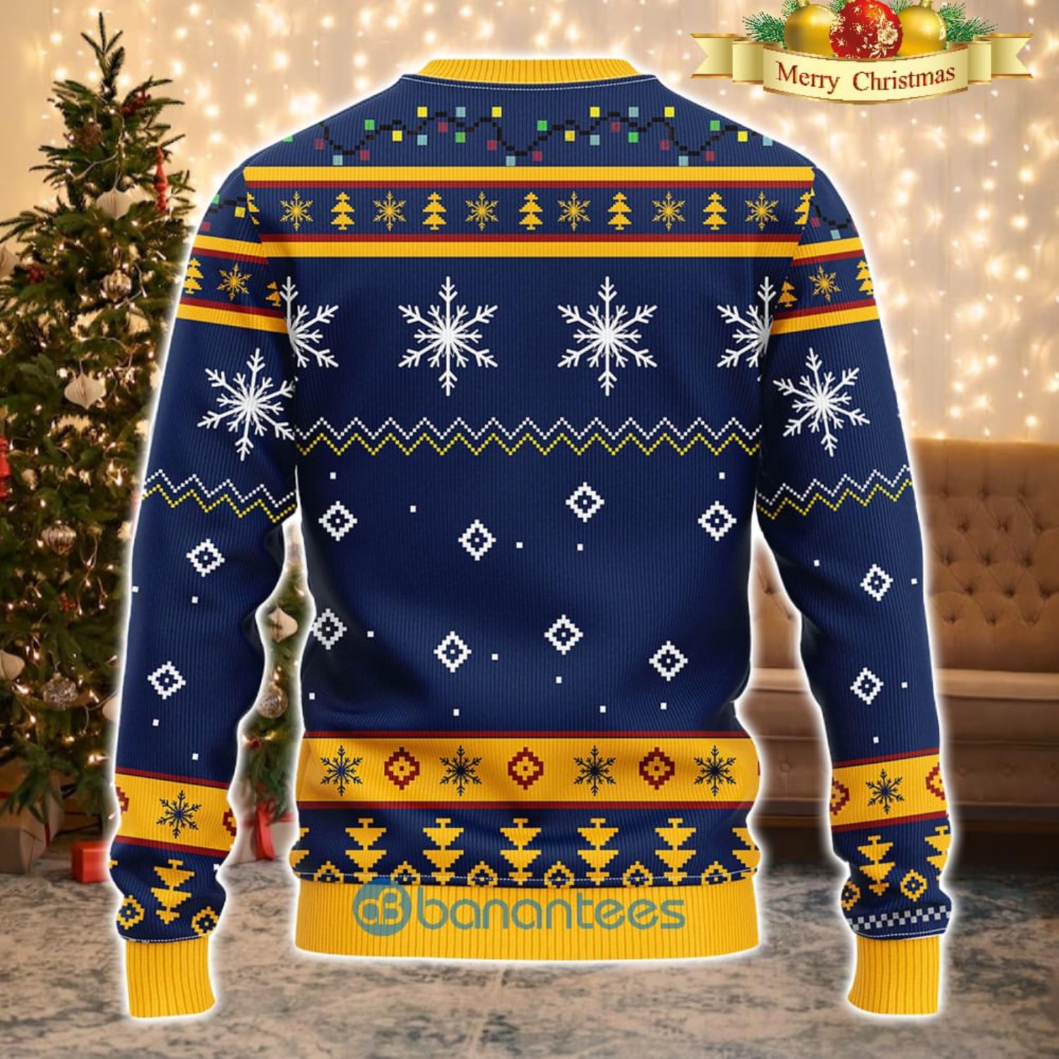 Men And Women Christmas Gift NHL Buffalo Sabres Logo With Funny Grinch 3D Ugly Christmas Sweater For Fans Product Photo 2