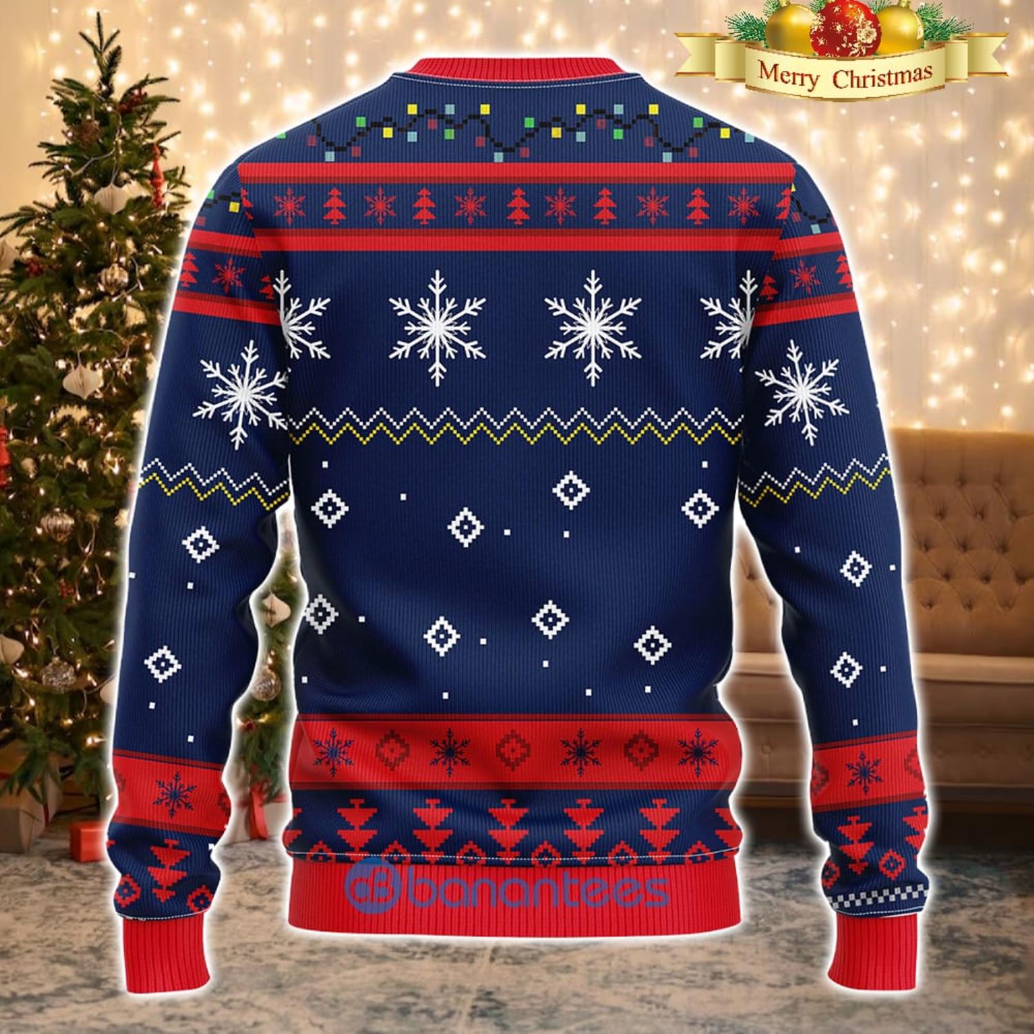Men And Women Christmas Gift NHL Columbus Blue Jackets Logo With Funny Grinch 3D Ugly Christmas Sweater For Fans Product Photo 2