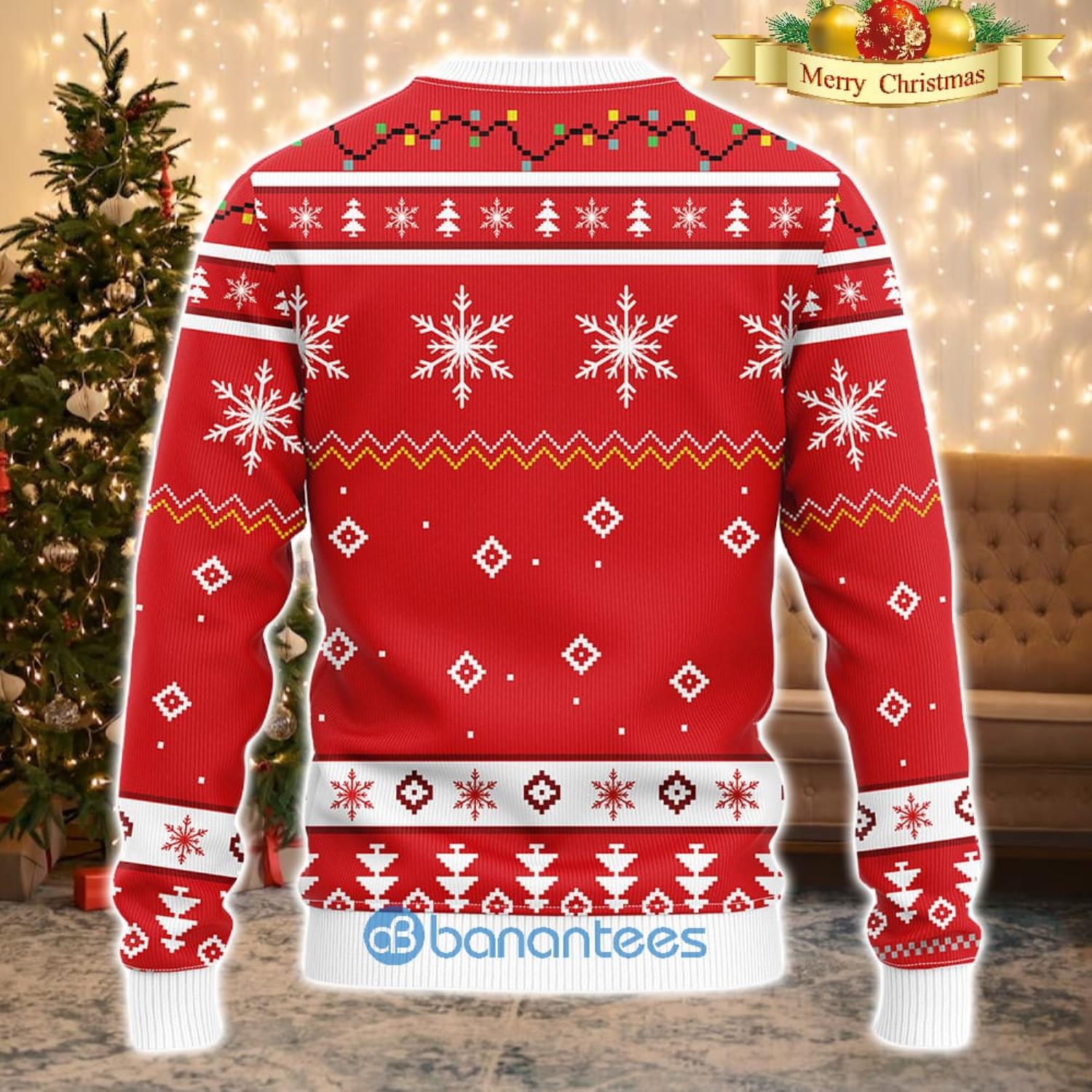 Men And Women Christmas Gift NHL Detroit Red Wings Logo With Funny Grinch 3D Ugly Christmas Sweater For Fans Product Photo 2