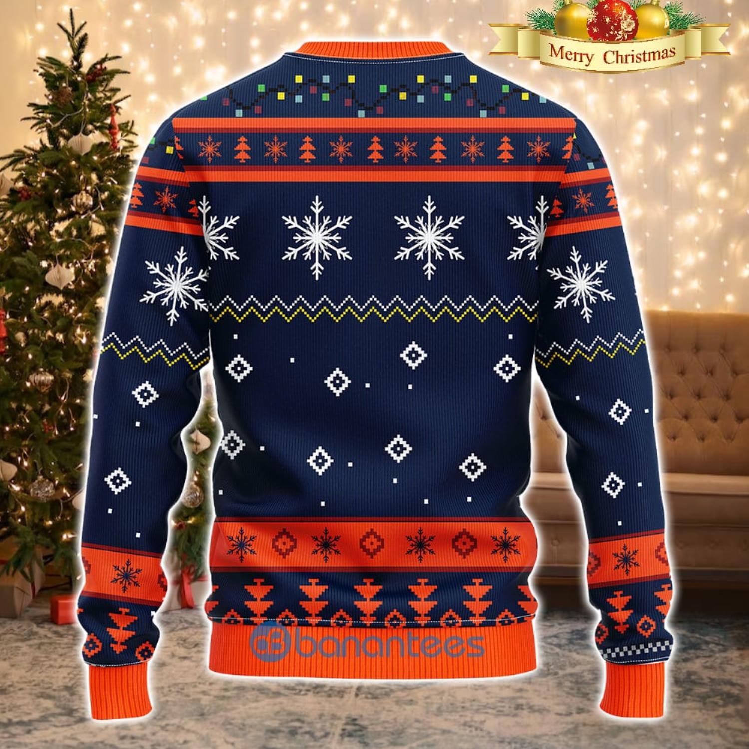 Men And Women Christmas Gift NHL Edmonton Oilers Logo With Funny Grinch 3D Ugly Christmas Sweater For Fans Product Photo 2