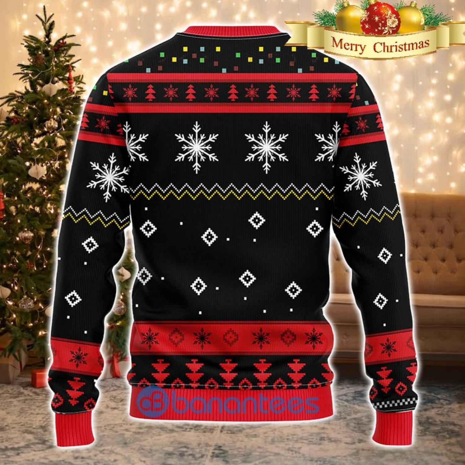 Men And Women Christmas Gift NHL New Jersey Devils Logo With Funny Grinch 3D Ugly Christmas Sweater For Fans Product Photo 2