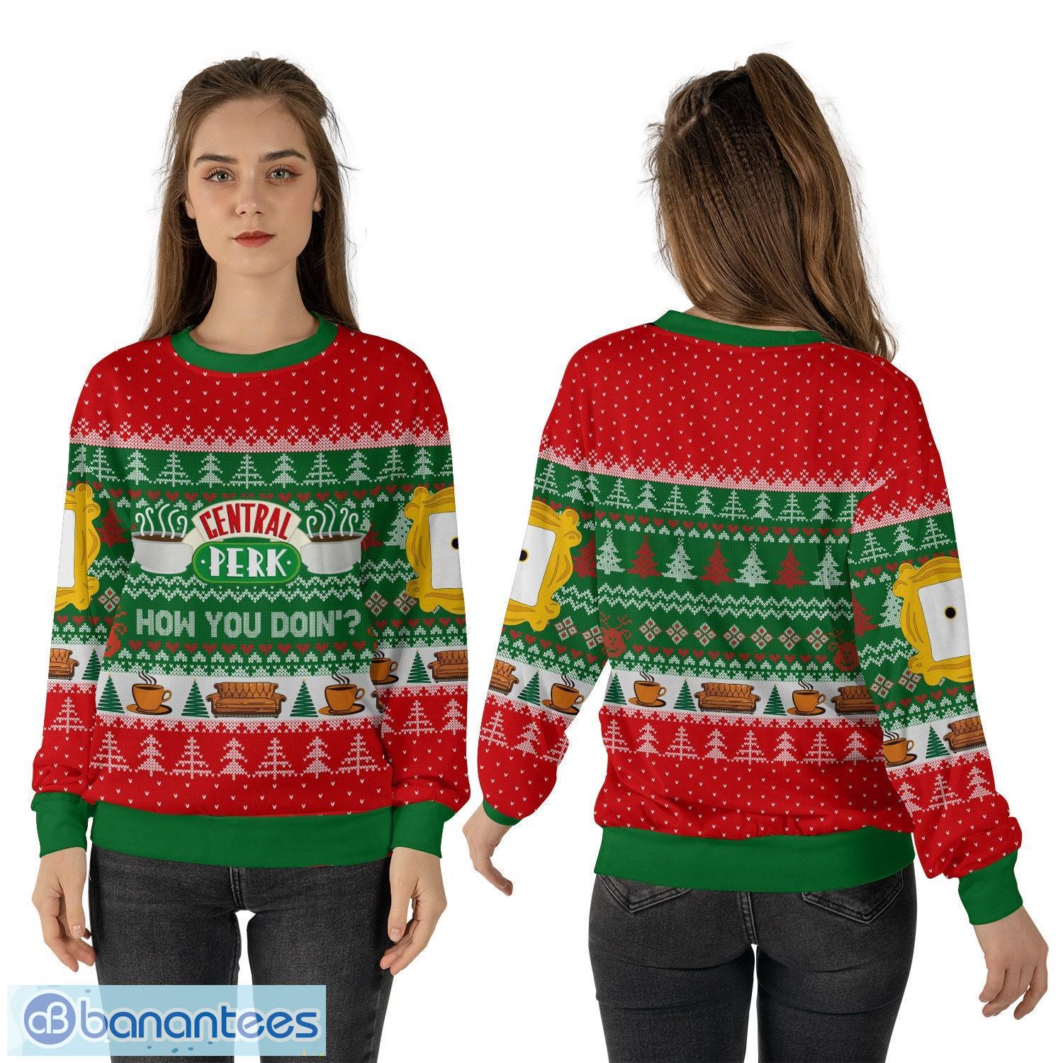 Merry Christmas Central Perk Sweater Christmas Light Movies Sweater Xmas Christmas Gift Ugly Christmas Sweater Product Photo 1