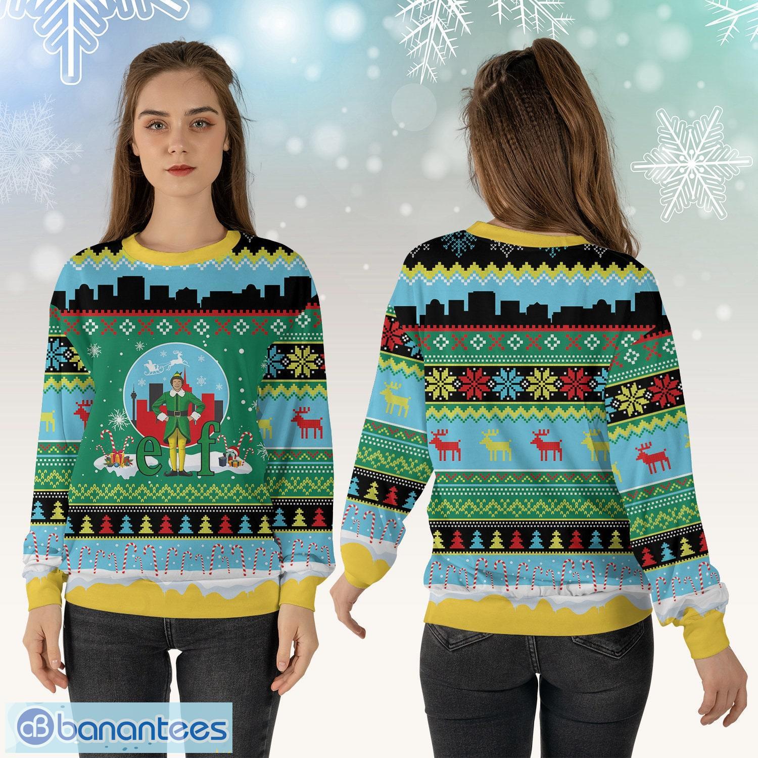 Merry Christmas Funny Elf Christmas Gift Ugly Christmas Sweater Product Photo 1