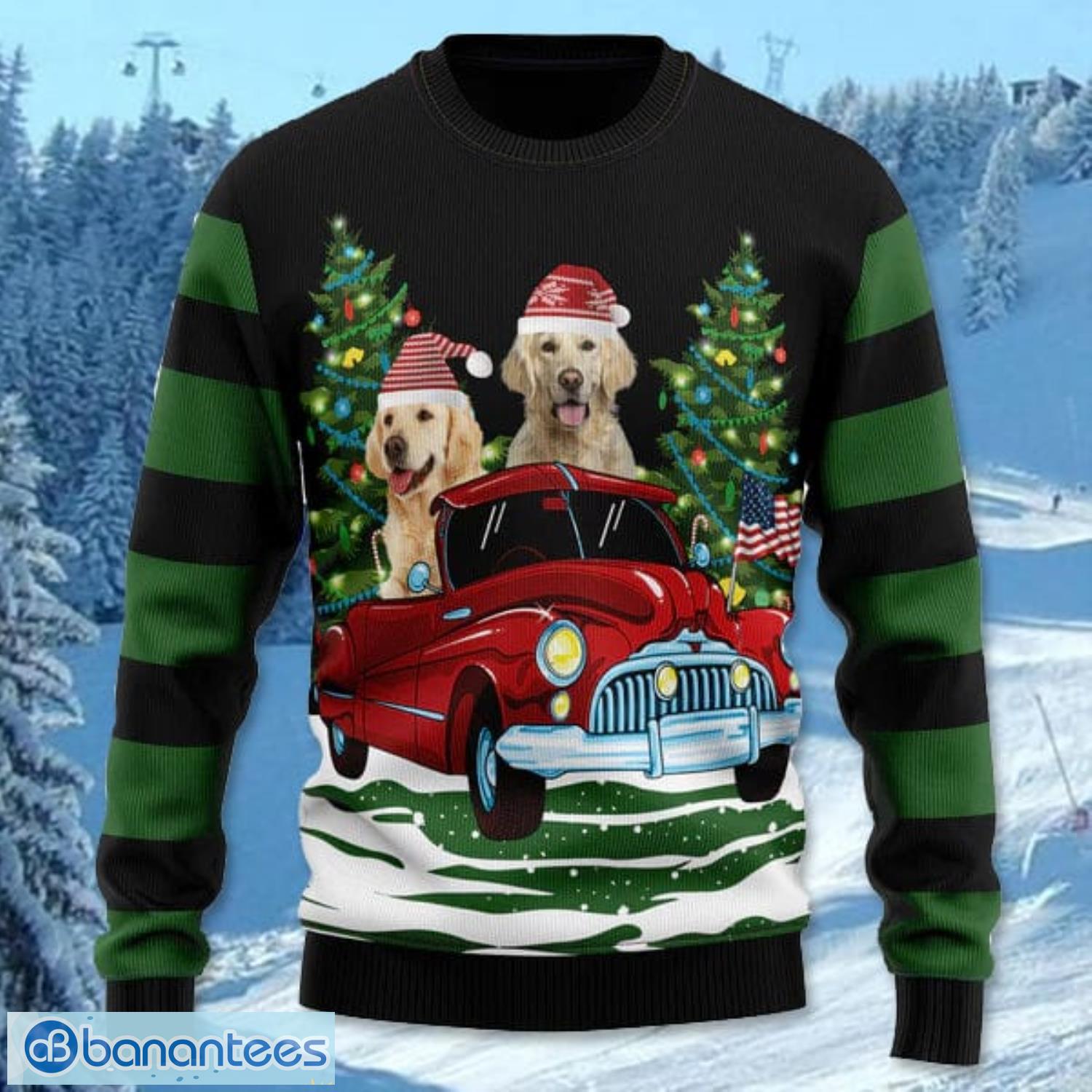merry christmas golden retriever all over printed 3d ugly christmas sweater noel men and women gift 1 image Merry Christmas Golden Retriever All Over Printed 3D Ugly Christmas Sweater Noel Men And Women Gift Product Photo 2