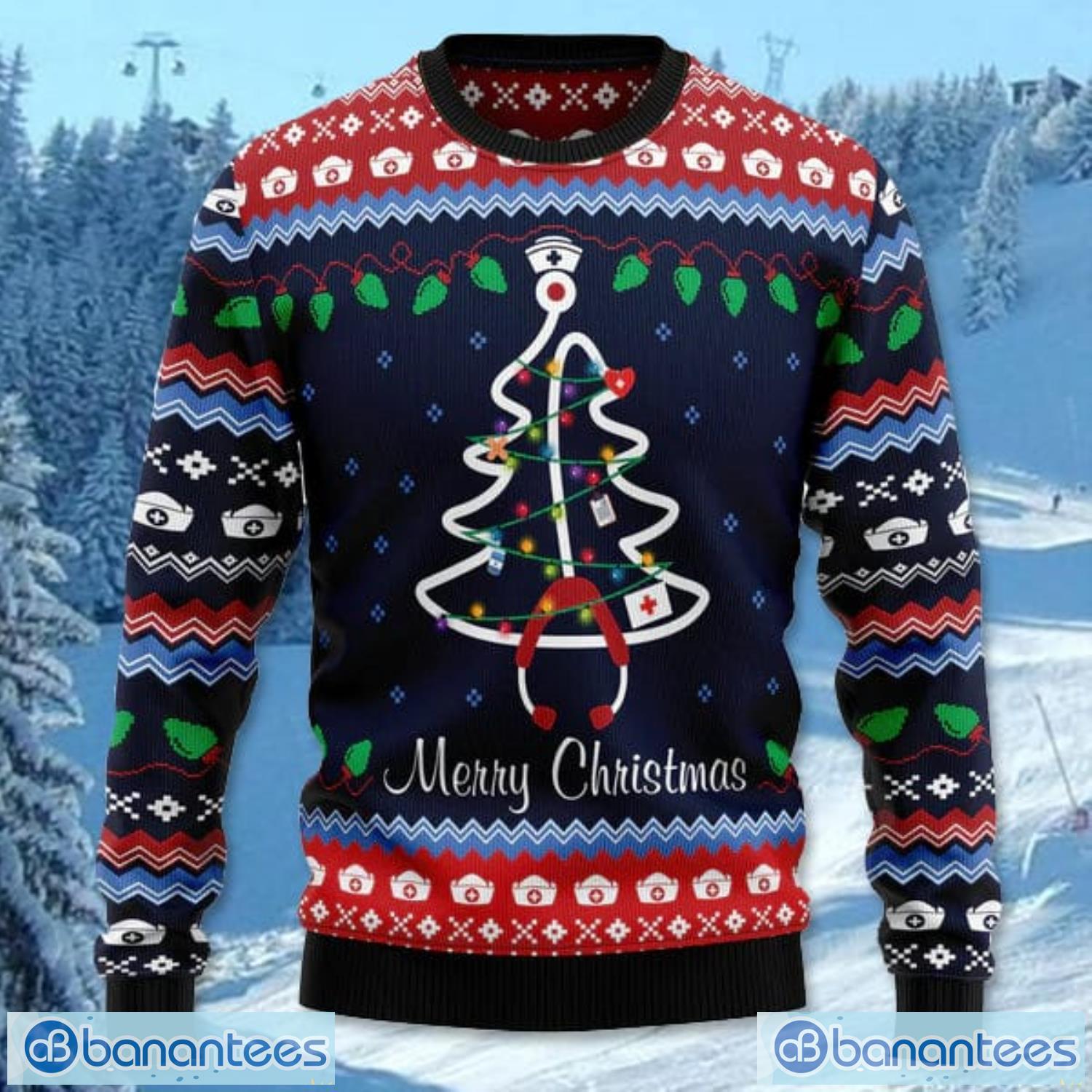 Merry Christmas Nurse All Over Printed 3D Ugly Christmas Sweater Noel Men And Women Gift Product Photo 1 Merry Christmas Nurse All Over Printed 3D Ugly Christmas Sweater Noel Men And Women Gift Product Photo 1