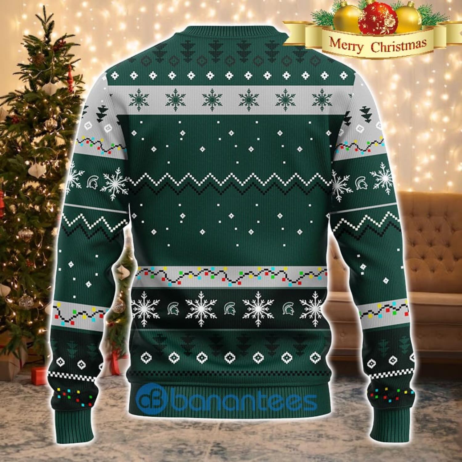 Michigan State Spartans NCAA Team HoHoHo Mickey Funny Men And Women Christmas Gift 3D Ugly Christmas Sweater Product Photo 2