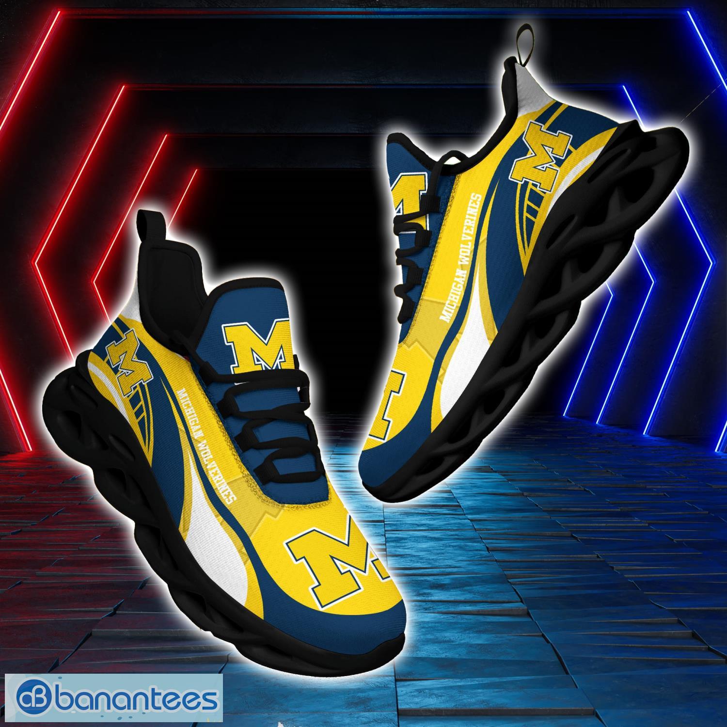 Michigan Wolverines Sneakers Max Soul Sneakers Sport Gift For Men And Women - Michigan Wolverines Sneakers Max Soul Trending Summer 51190_5