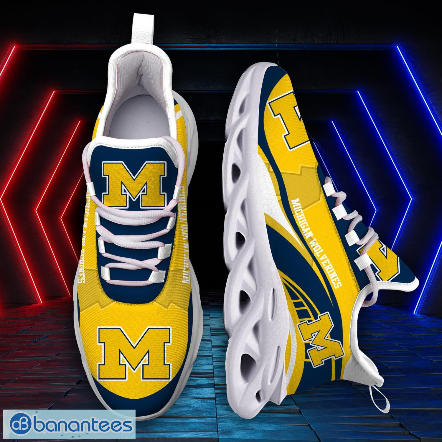 Michigan Wolverines Sneakers Max Soul Sneakers Sport Gift For Men And Women - Michigan Wolverines Sneakers Max Soul Trending Summer 51190_4