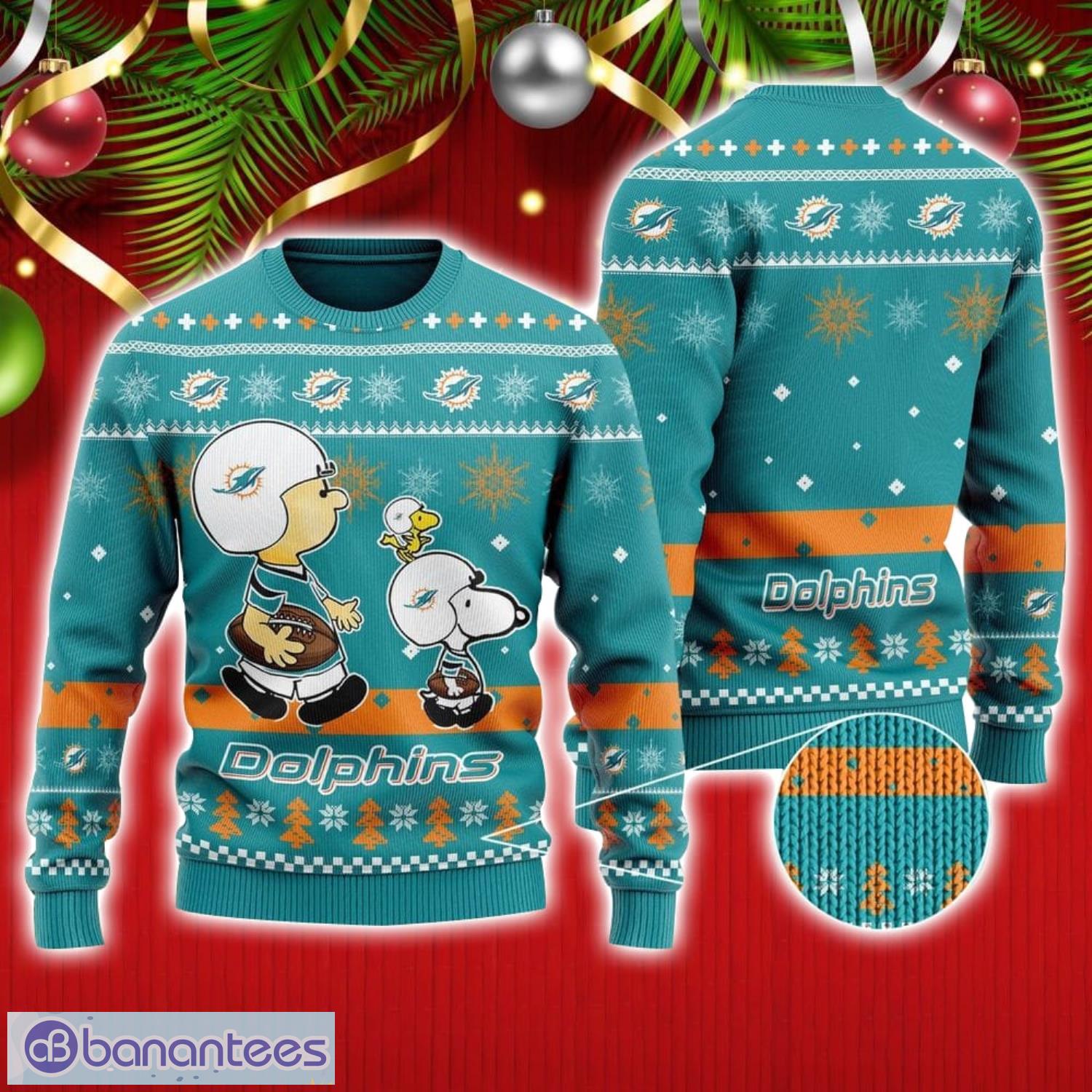 NFL Miami Dolphins Snoopy Ugly Christmas Sweater - The best gifts are made  with Love