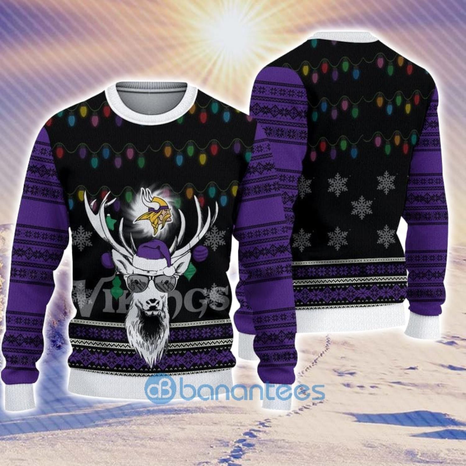 Minnesota Vikings Christmas Reindeer Ugly Christmas Sweater