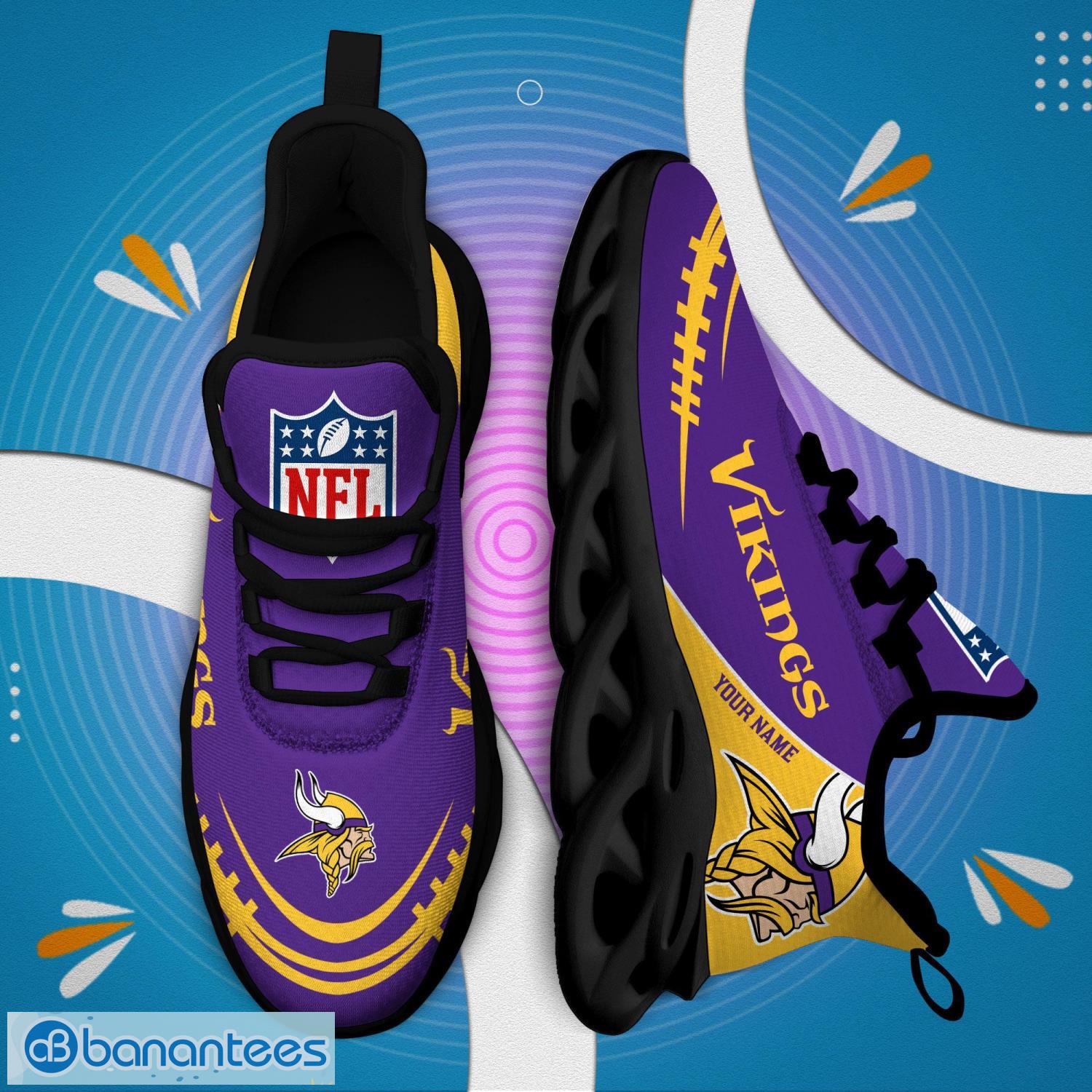 Minnesota Vikings NFL Clunky Sneakers Max Soul Shoes - Growkoc