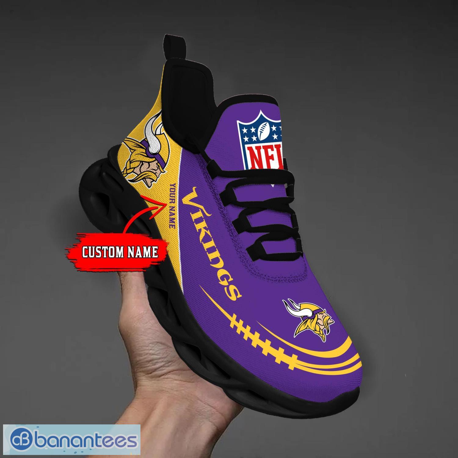 Minnesota Vikings Detail Custom Name Chunky Sneaker AOP Gift Fans Max Soul  Shoes - YesItCustom